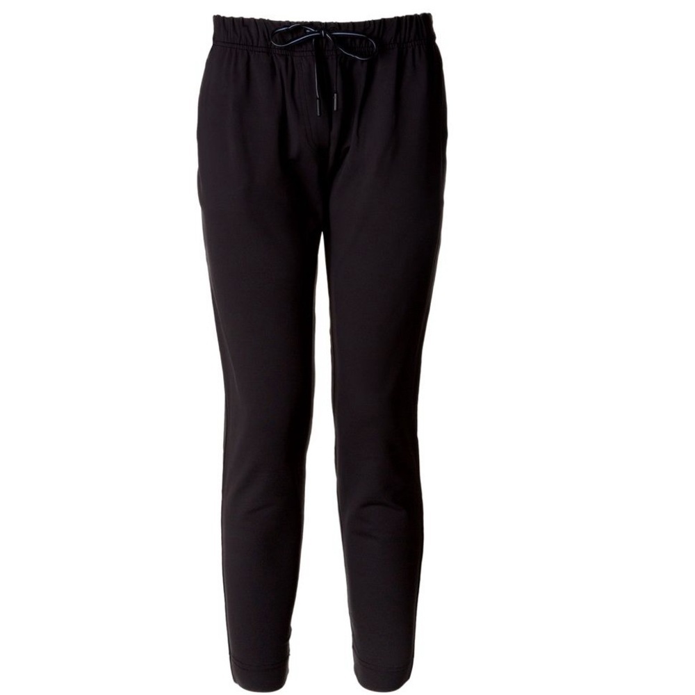 Lululemon Jet Crop Slim Tapered Jogger Pants Black Lullaby Size 8/10 Luxtreme